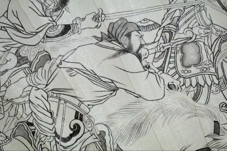 绘制中的三英战吕布