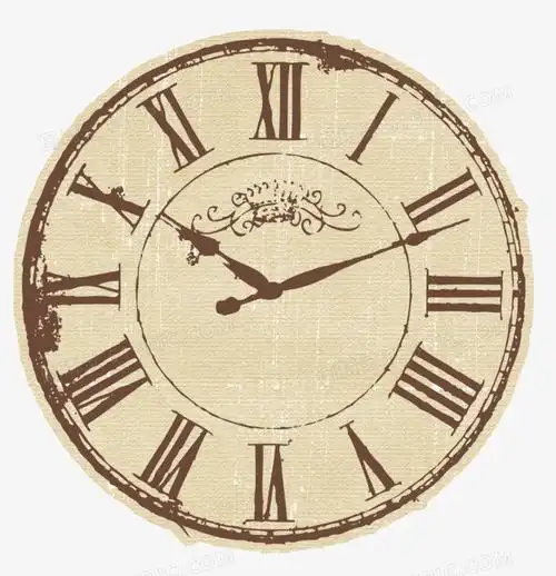 卡通钟简单花纹边框简单简单箭头简单相框简单简单大方复古罗马数字