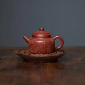 可以清心龙纹德钟壶220ml原矿朱泥匠人李国强手工紫砂壶宜兴紫砂