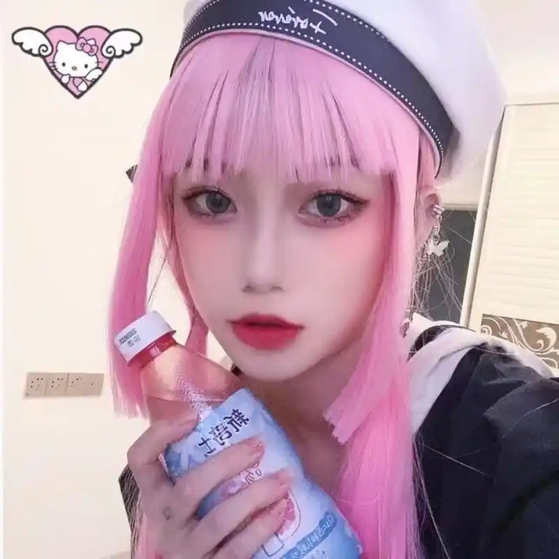 粉色系真人女生头像粉色头发(1) 粉色系真人女生头像粉色头发