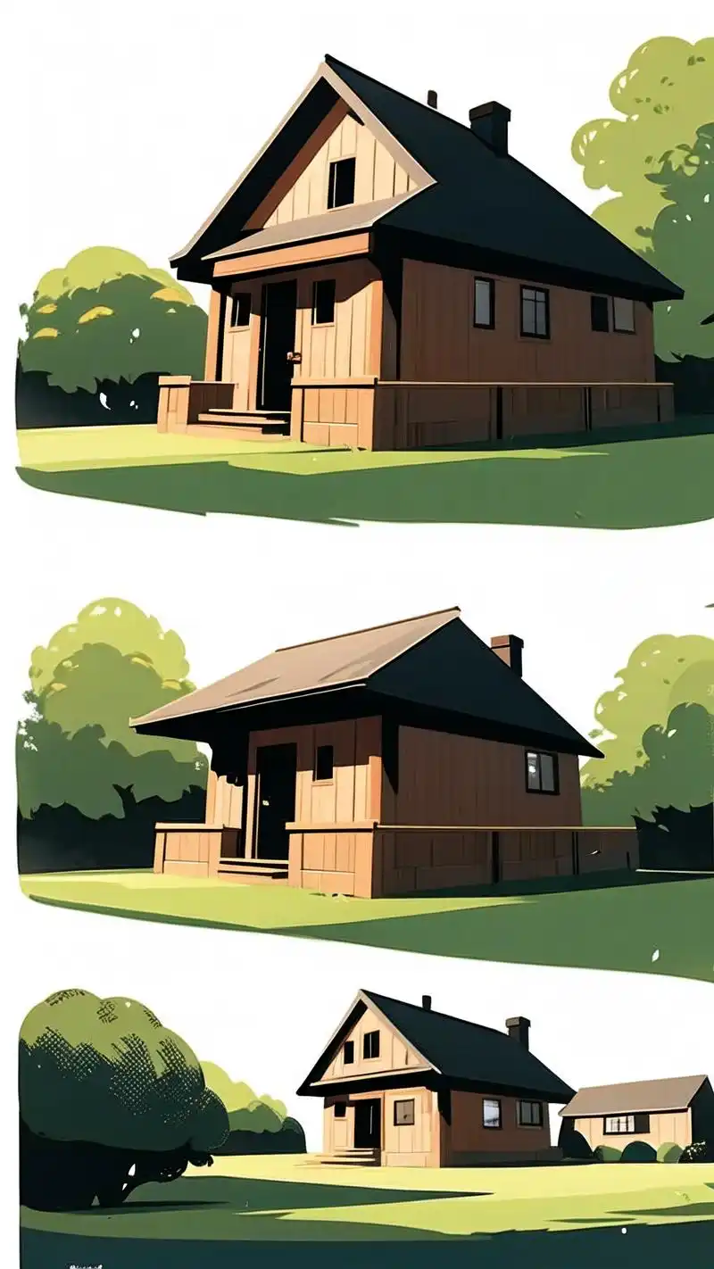 简单小屋草坪壁纸,清新治愈系95