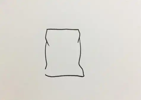 简单卡通薯片简笔画怎么画 一包彩色薯片简笔画教程图解