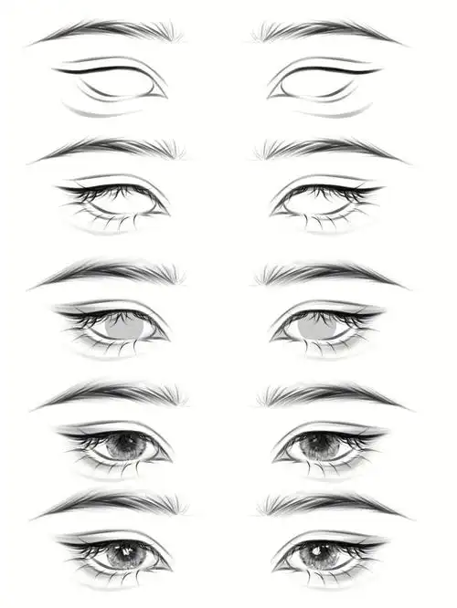 procreate正面丹凤眼保姆级教程一步一步学