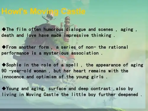 e and deep contrast ,also by living in moving castle the