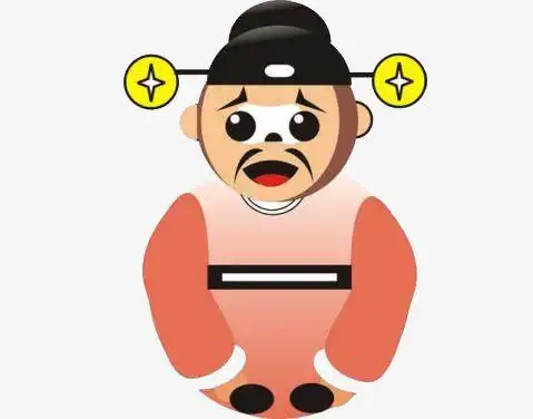 九品芝麻官简笔画卡通版