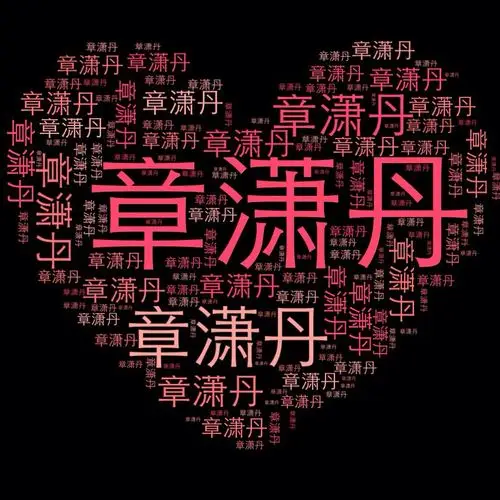 求大神帮做一张心形图,用名字拼成的 有样图