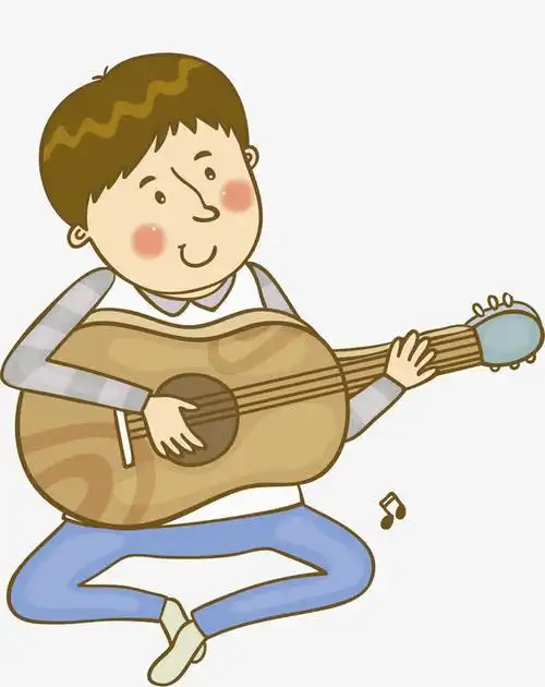 弹吉他的男生免抠图