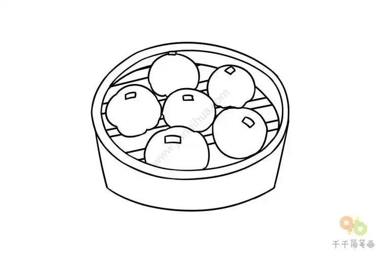 北京美食艾窝窝简笔画怎么画