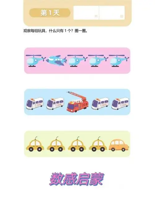 93在启蒙的基础上进行数物对应,一一点数,数量对应,实物组合与拆分.