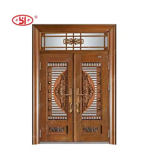 步阳非标定制别墅门不锈钢镀铜花枝系列