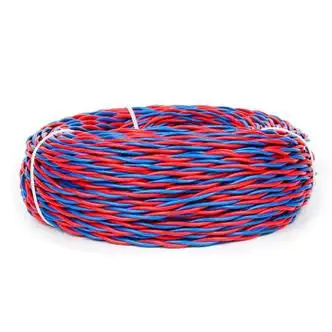 佳雁红蓝双绞多芯家用电线国标rvs铜芯花线wdzn-rvs 2*1.5平方100米