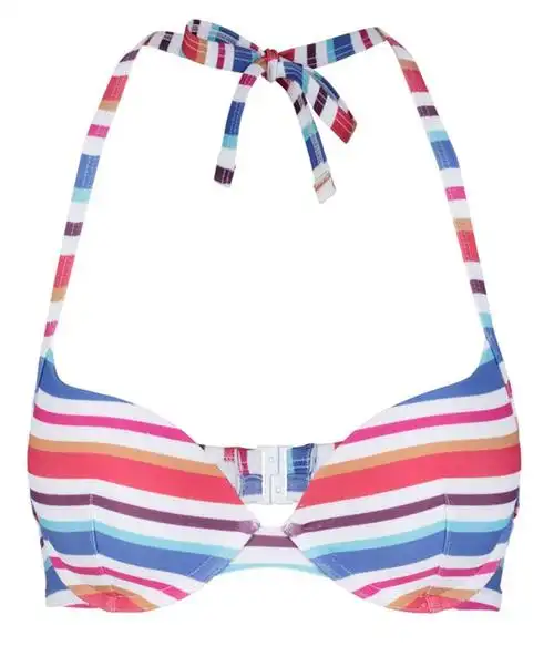 6ixty8ight striped push-up bikini top