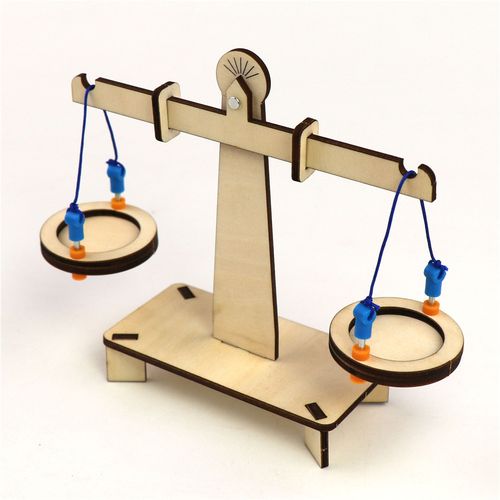 科技小制作手工天平秤科学课diy儿童学生自制作品拼装实验材料