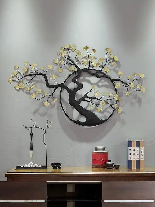 装饰挂件轻奢铁艺壁饰卧室墙上挂饰餐厅墙面壁挂现代简约晶瓷铁艺挂饰