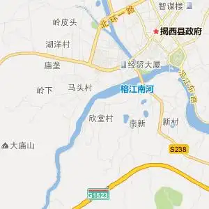 揭阳市揭西县地图