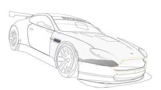 简笔画阿斯顿马丁