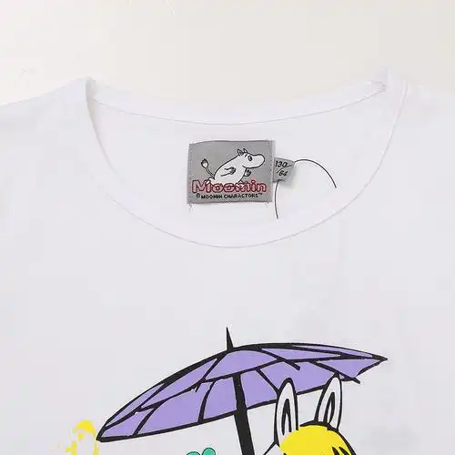 儿童印花歌妮恤白短袖新女第二童装姆明moomint恤