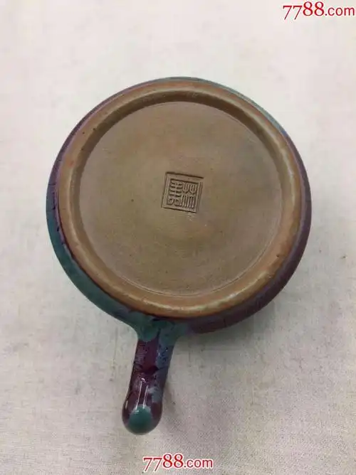 韩美林花釉窑变釉,钧窑茶壶