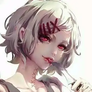 女生头像动漫流血