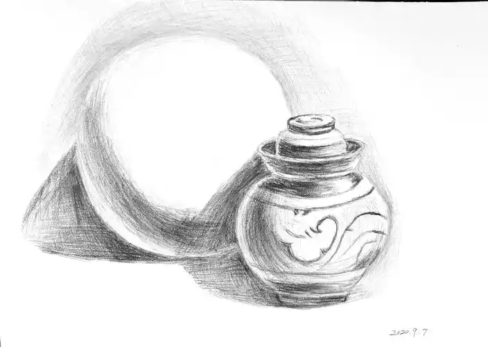 我是初学素描,幸运的是,遇见一位美女老师.