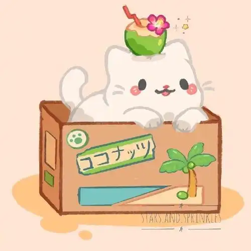 一组可可爱爱小猫咪插画,超级适合做头像!作者:stars.and.sprinkles
