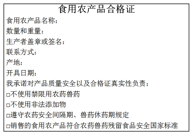 【食品安全】食用农产品合格证制度全国试行,景臻·王旗营蔬菜助力