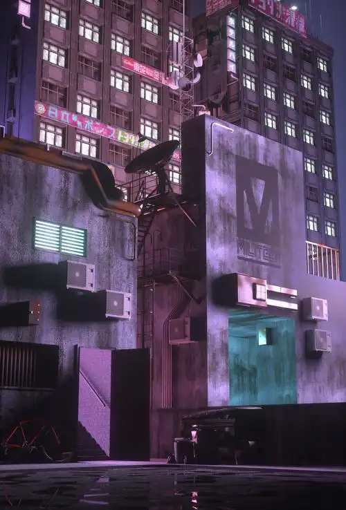 赛博朋克|三维|建筑/空间|kyeydd_临摹作品-站酷zcool