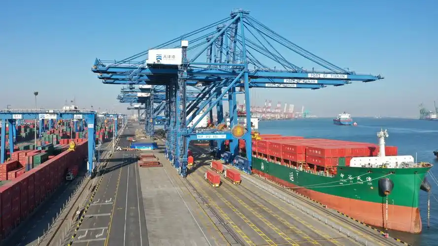 支持天津港加快世界一流智慧港口,绿色港口建设和环渤海港口联盟建设