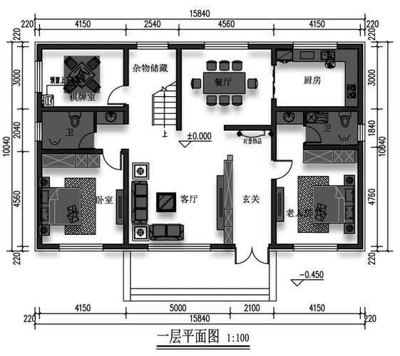 宽15米三种农村建房格局,有院也有厅