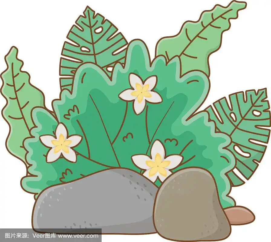 大自然户外丛林环境卡通