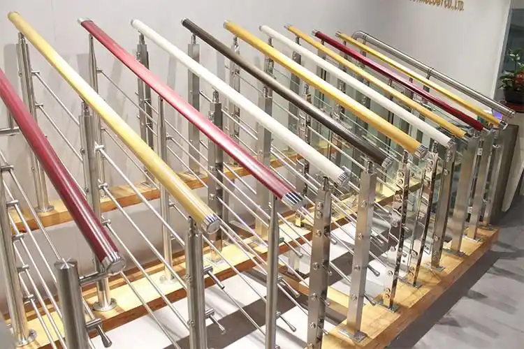 方管椭圆阳台扶栏围栏楼梯扶手pvc立柱护栏不锈钢简约圆管一条直径50