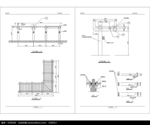 折角双面休闲廊架图片
