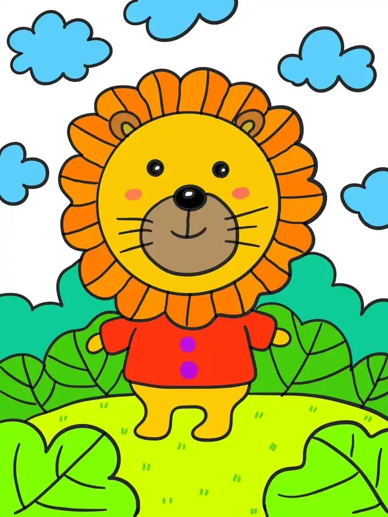 狮子简笔画#原来画画这么好玩 #爱画画的小朋友 #想画就画  - 抖音