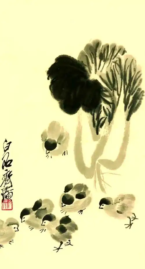 齐白石白菜画的艺术魅力与生活热爱