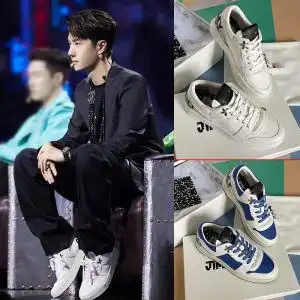 高版jc明星王一博同款街舞鞋2021最新款男女情侣休闲小白鞋滑板鞋