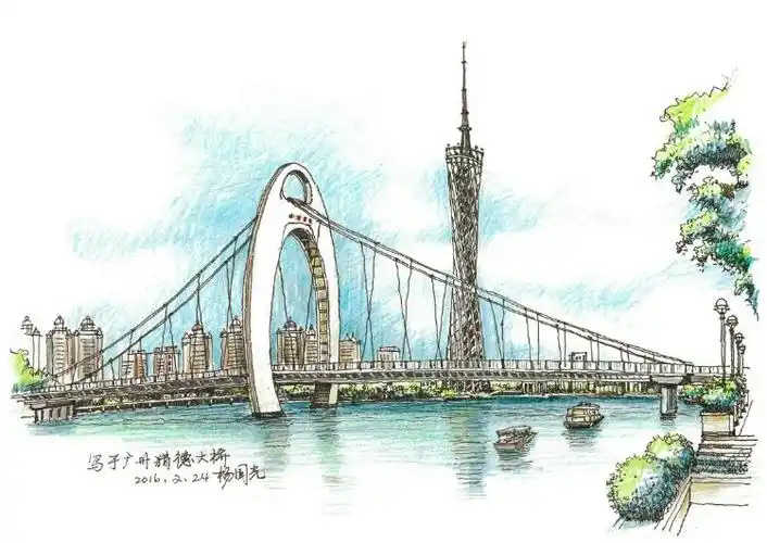 广州风景写生画(1)--杨国光