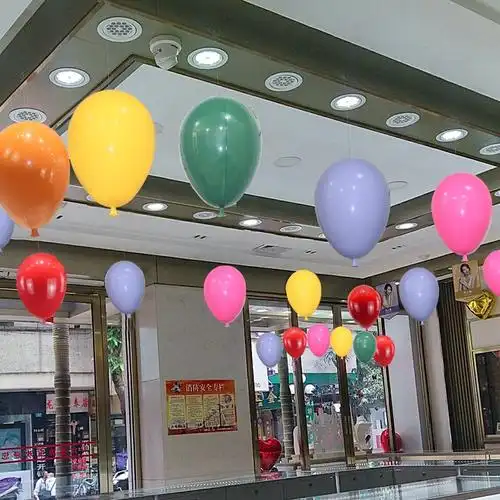 珠宝店金店创意布置彩色塑料硬体热气球装饰商场圣诞装饰品