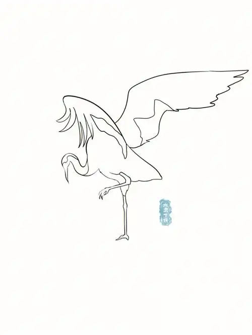 如何画一只优雅的丹顶鹤o