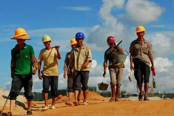 为城市建设的农民工