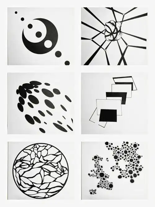 视觉传达设计黑白平构点线面作业7869