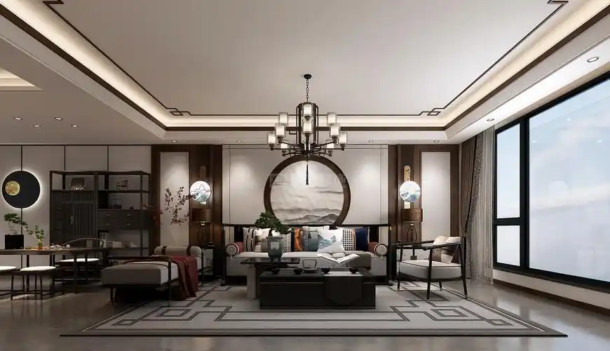 黔灵文峰苑新中式装修设计效果图