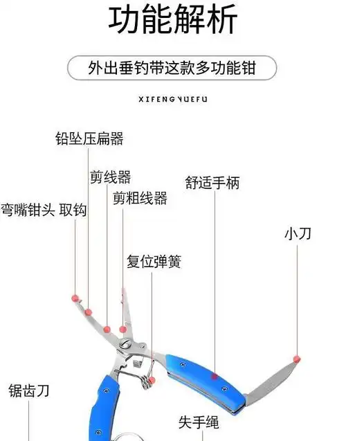 带称路亚控鱼器夹鱼器抓鱼器控鱼钳鱼夹子锁鱼器带尺带秤