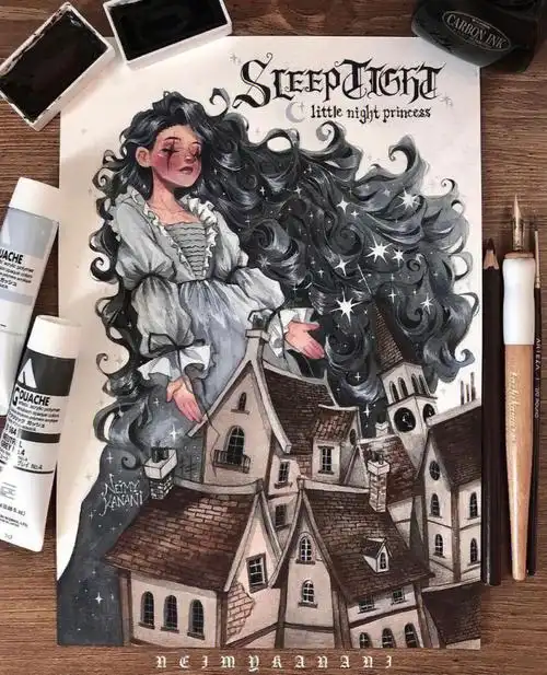 artist:neimy kanani#艺术  #插画  #手绘  #原创手绘  #艺术生