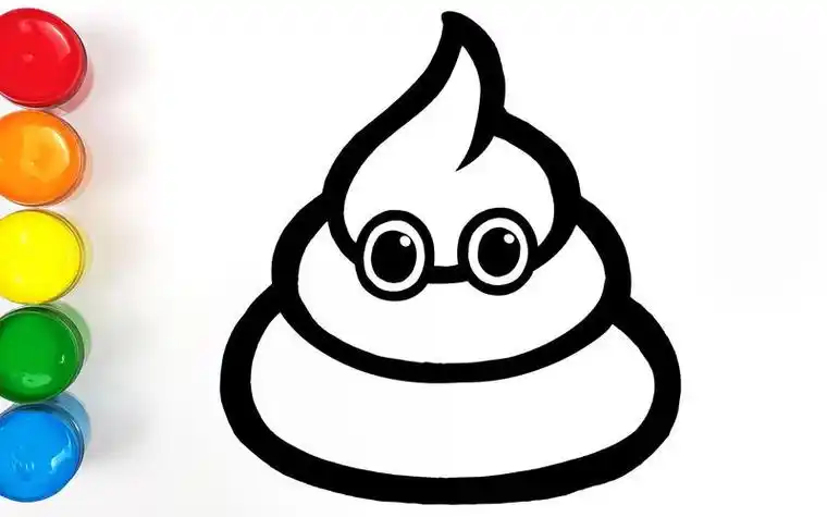 《便便的一生》绘画臭大便简笔画卡通版便便简笔画吃完饭就想大便这样