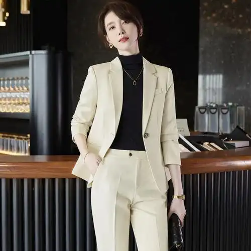 女先生女士套装职业装套裤秋冬新款韩版时尚气质小西装女长袖西服套装