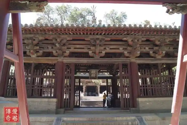 山西太原晋祠献殿#金代建筑# (19)_圣母_题记_进深