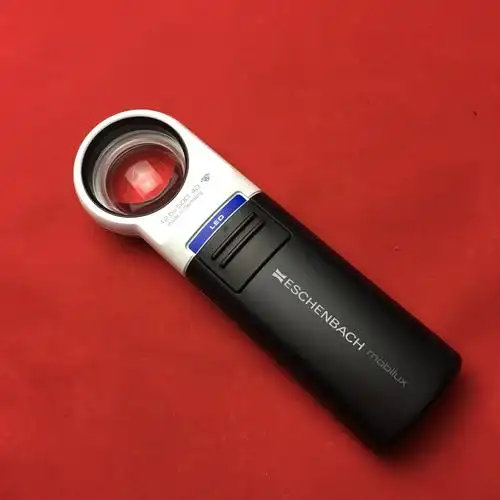 德国古玩鉴定珠宝放大镜带灯文玩高清100放大镜151112高倍12.5倍