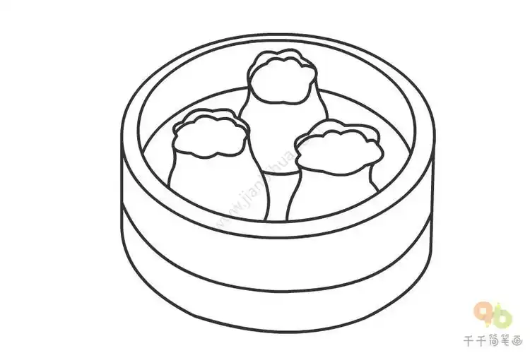 烧麦简笔画怎么画