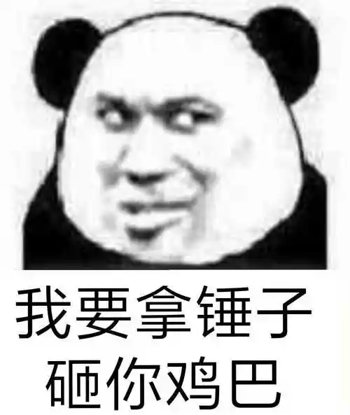 我要拿锤子砸你鸡巴熊猫人教皇qq表情包搞笑图片表情