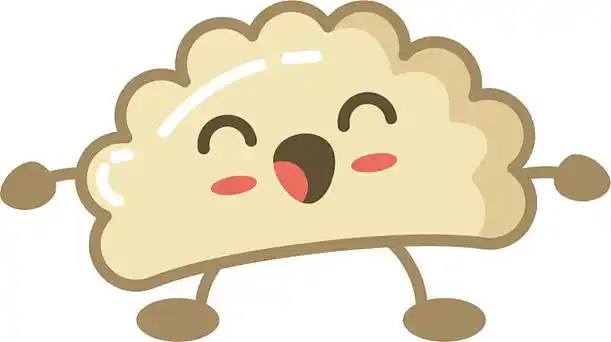 黄色卡通包子表情元素